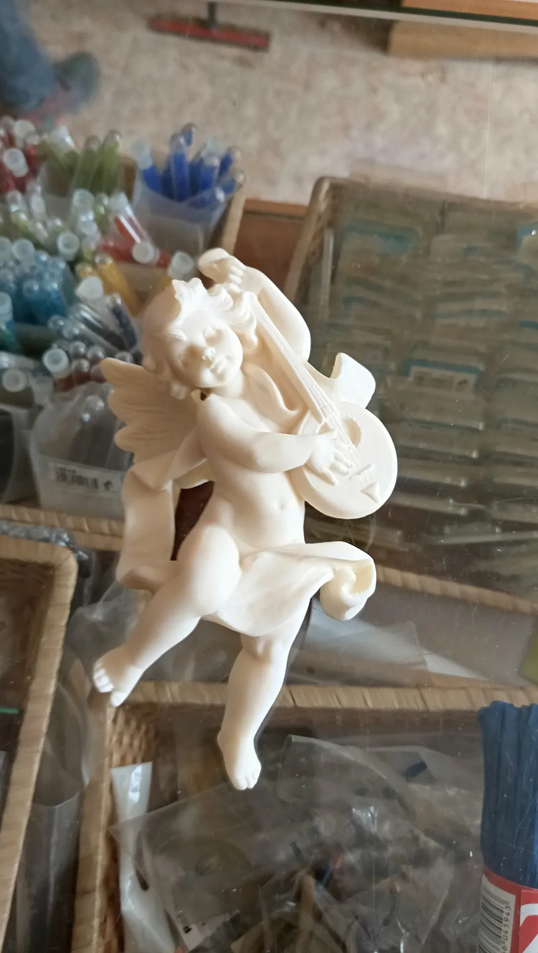 Querubín marmolina colgar 18cm