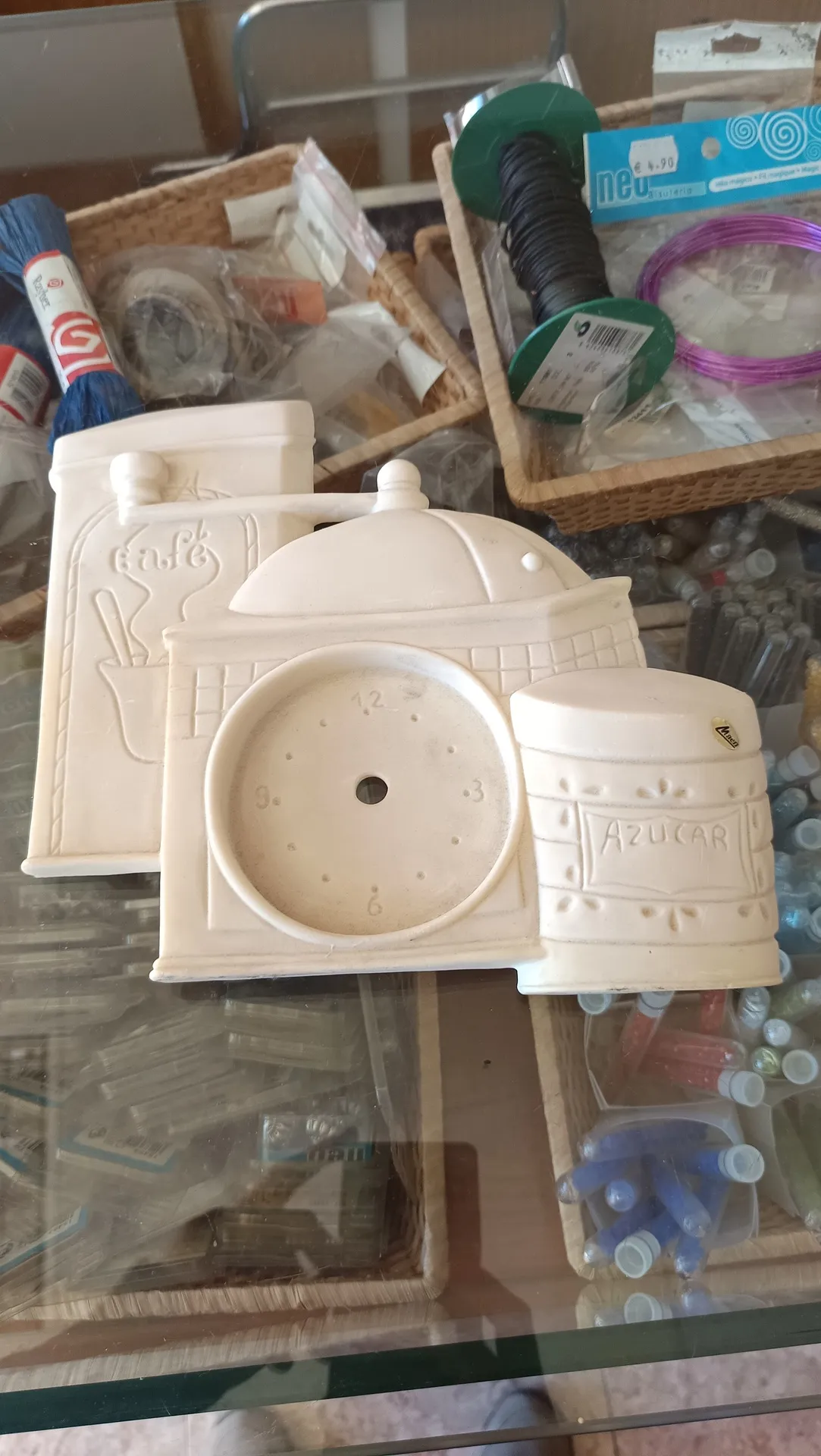 Reloj cafe marmolina 25x25cm (maen ref.1070)