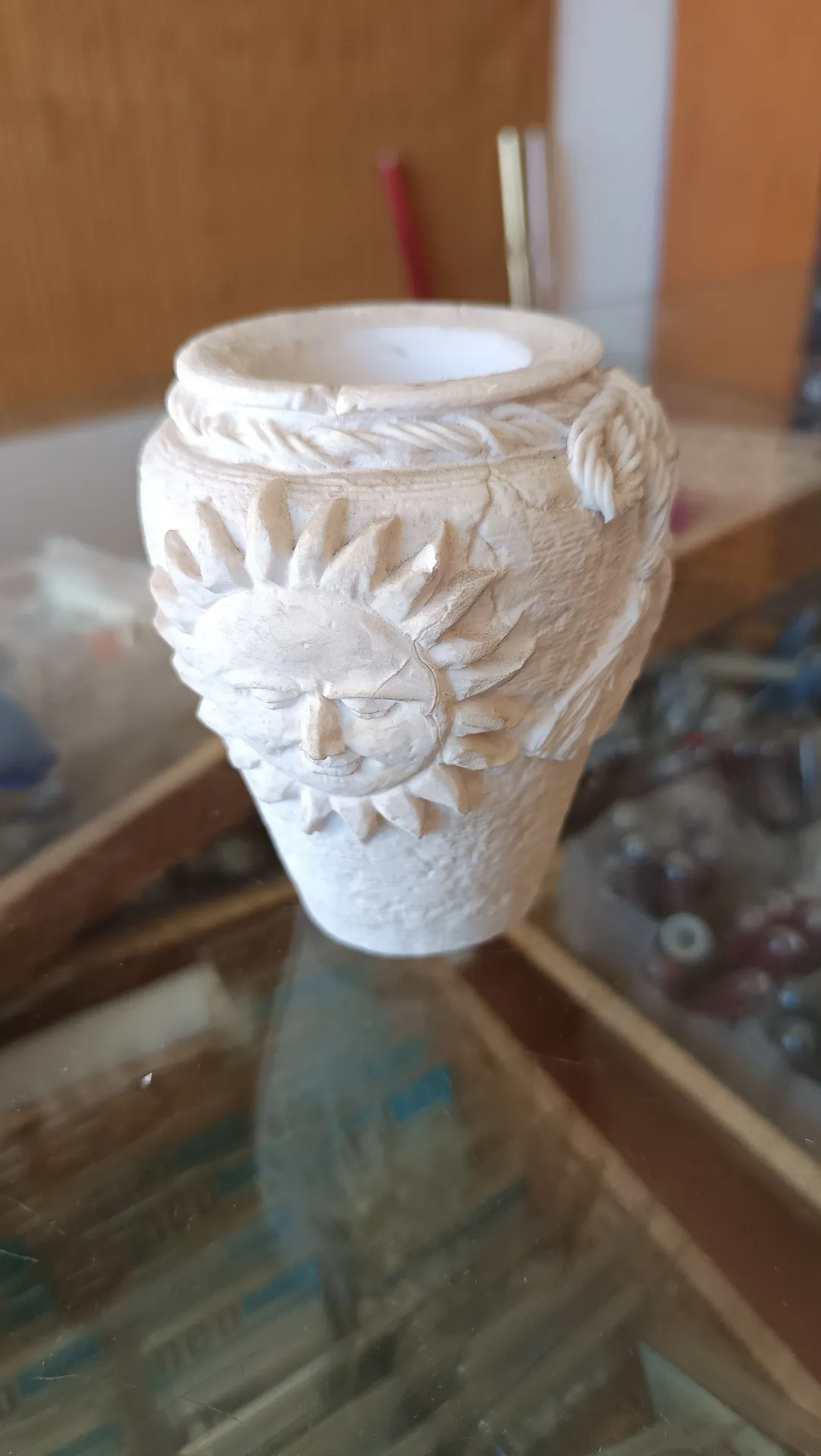 Portavelas sol marmolina