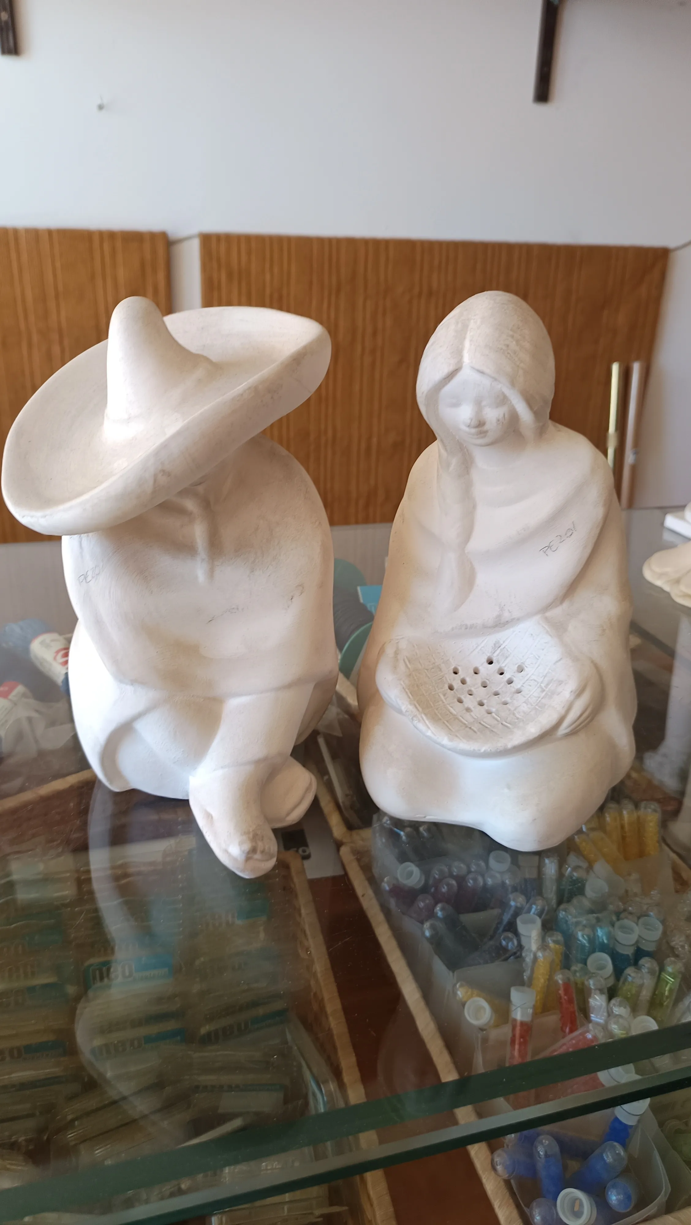 Pareja mejicanos 25cm cerámica