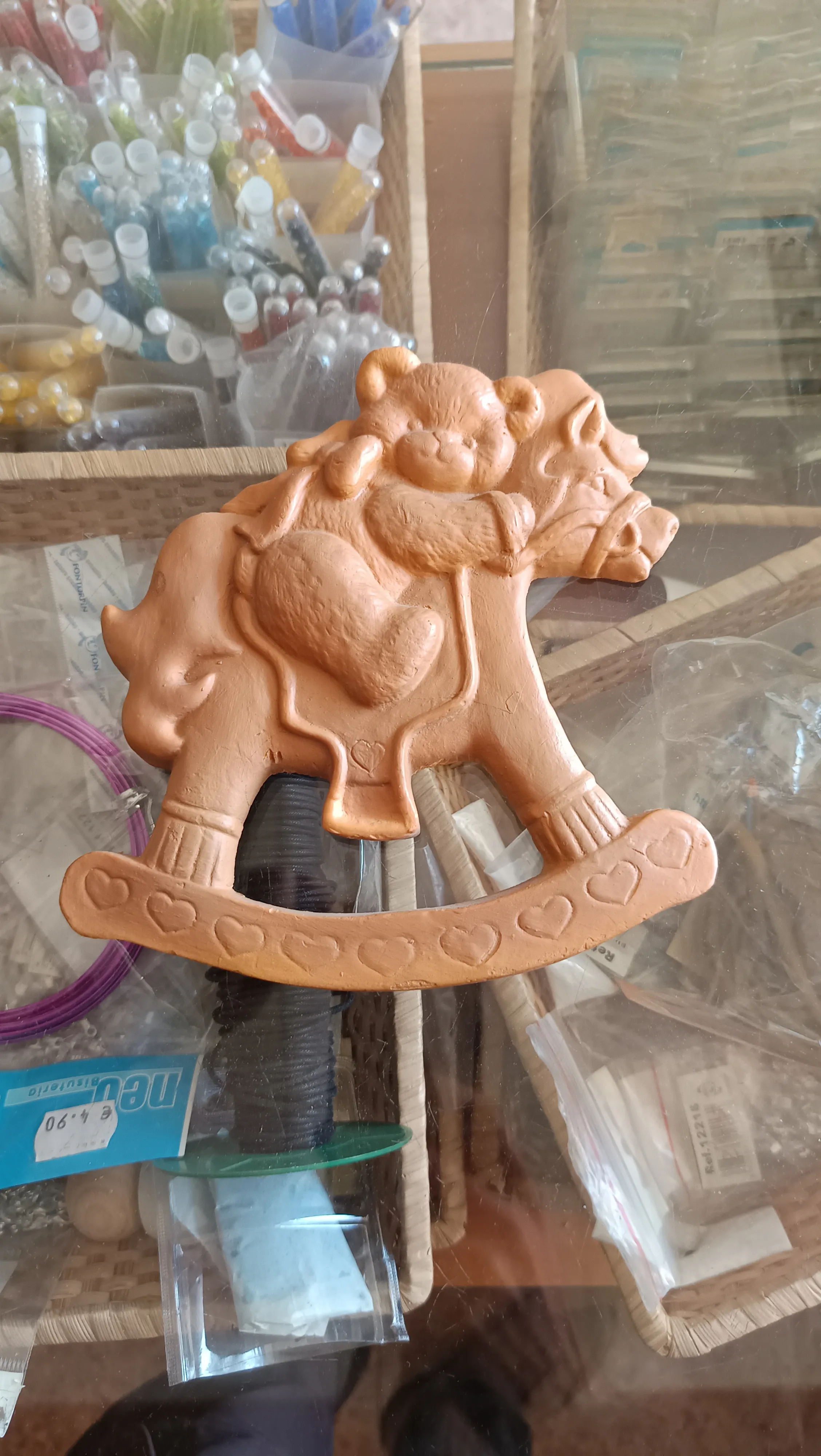 Oso caballito resina