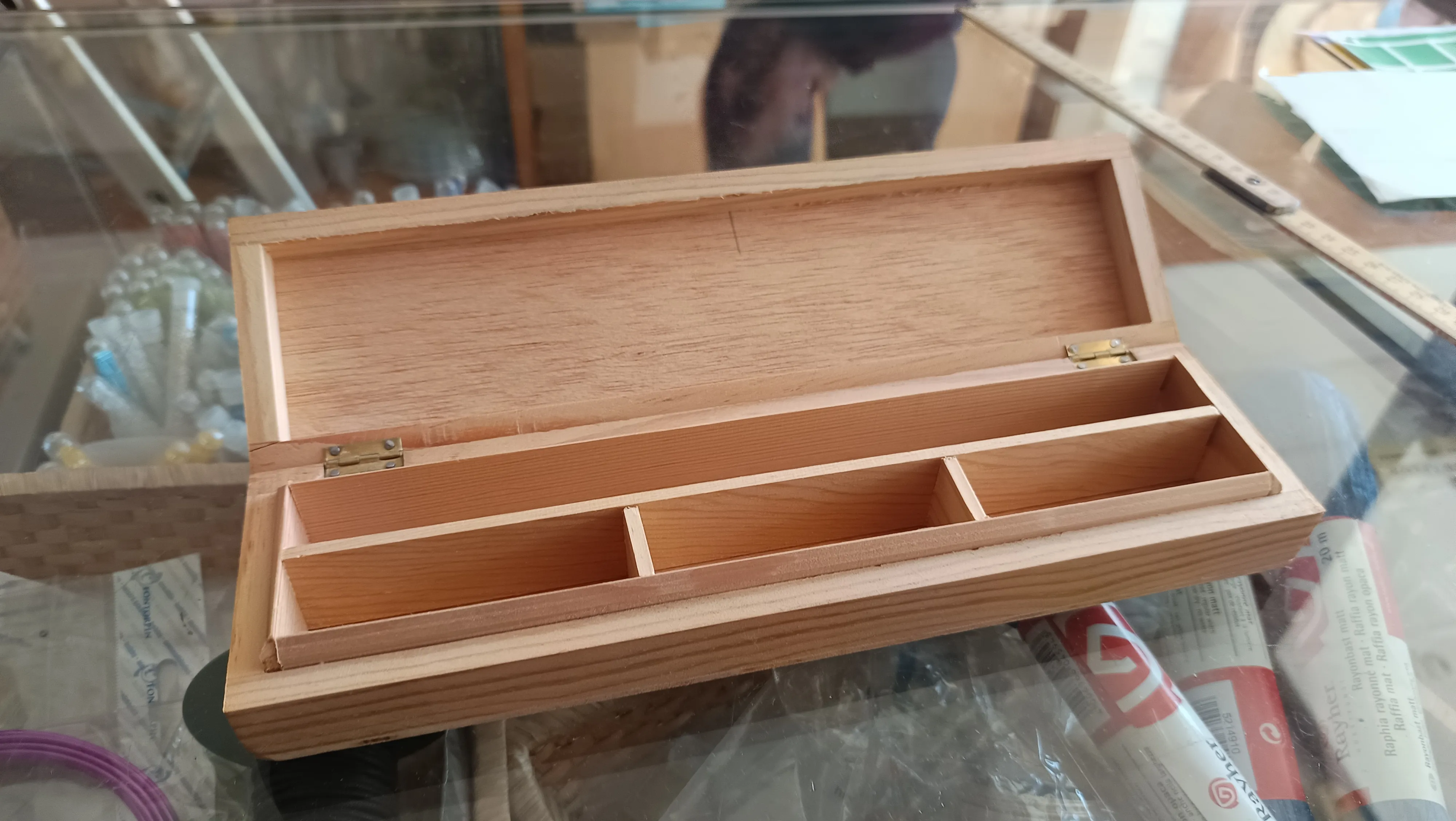 Estuche madera 27x7x4