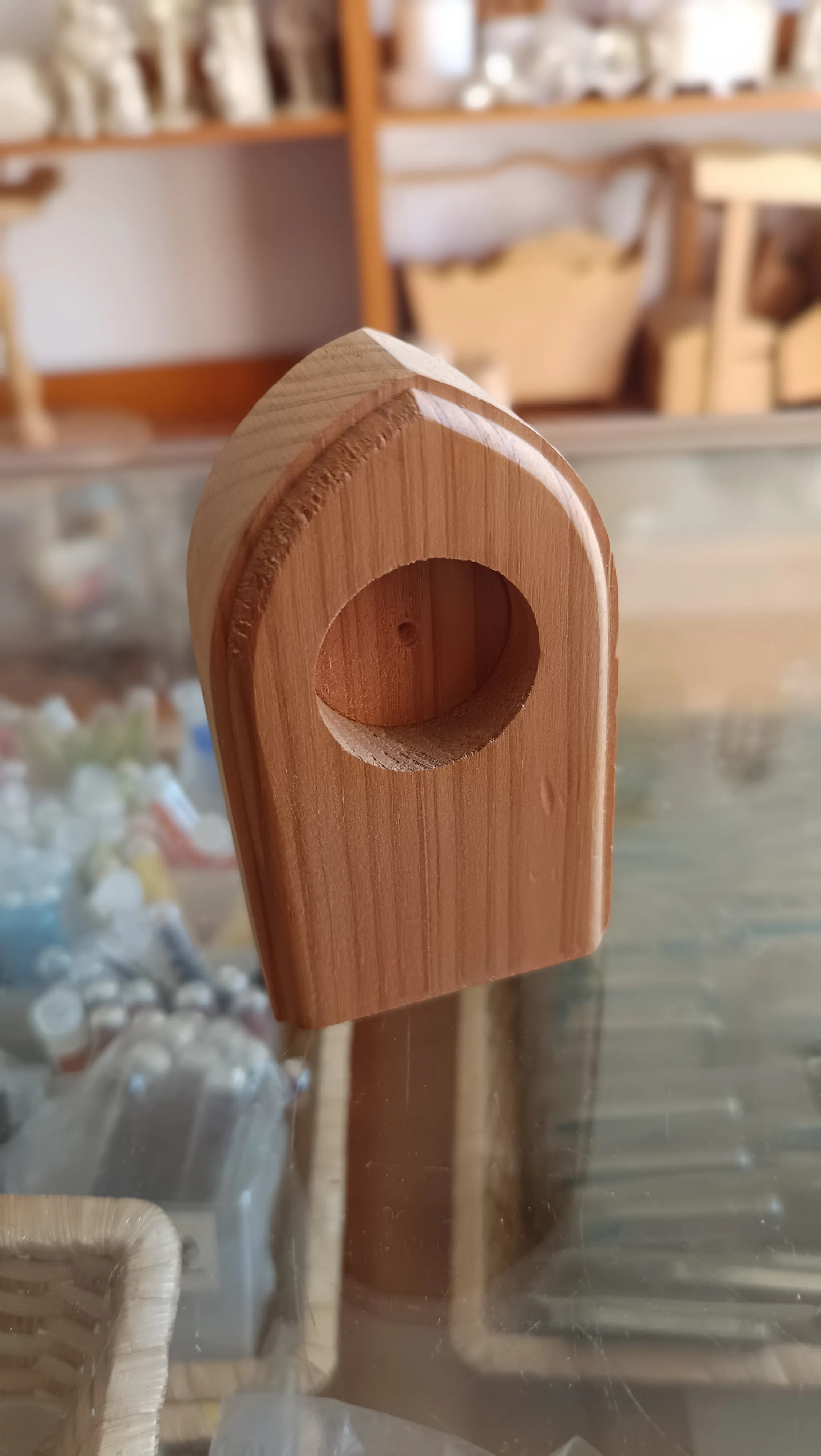 Soporte madera reloj 10x6