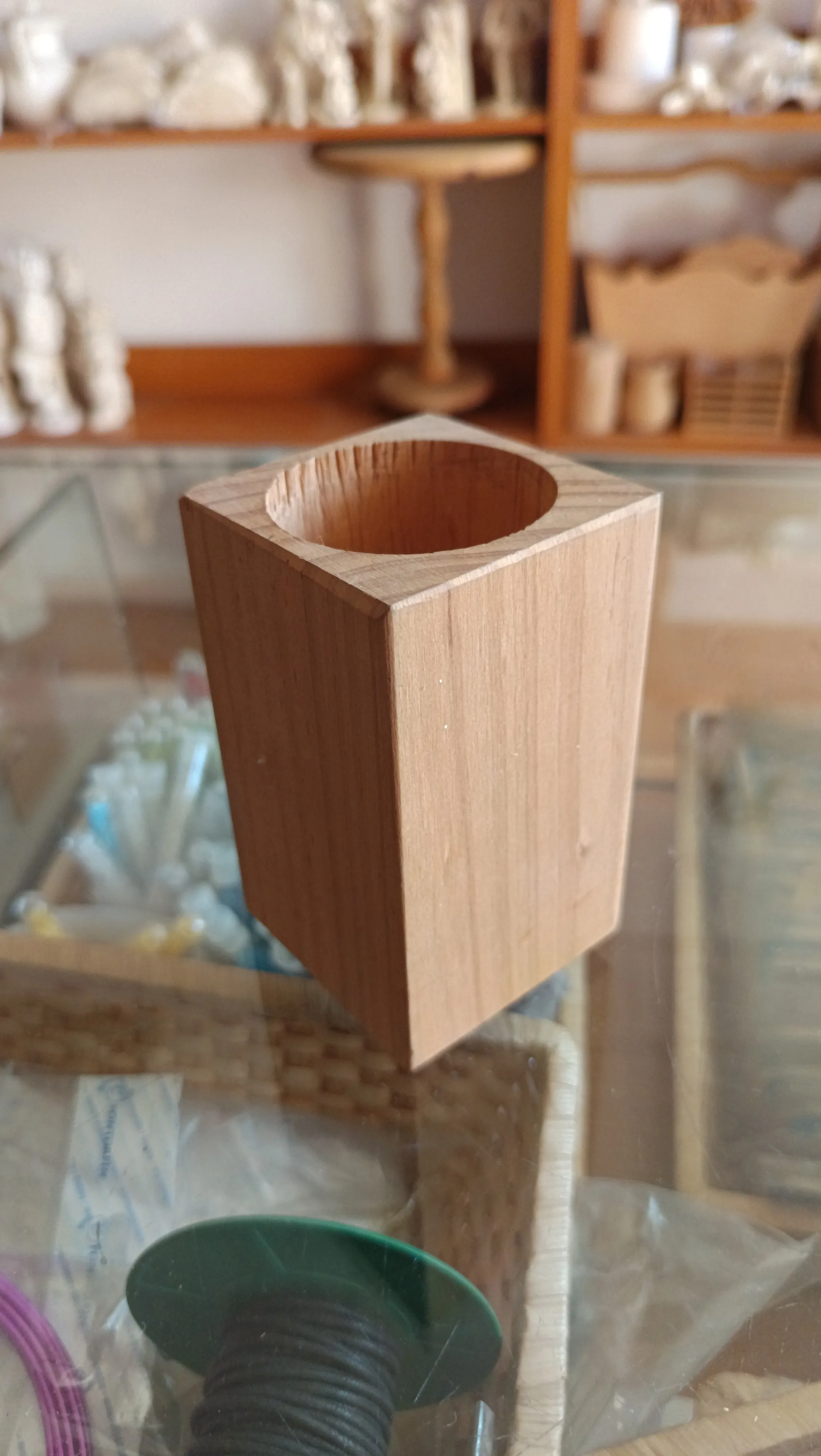 Bote madera prisma 10x6