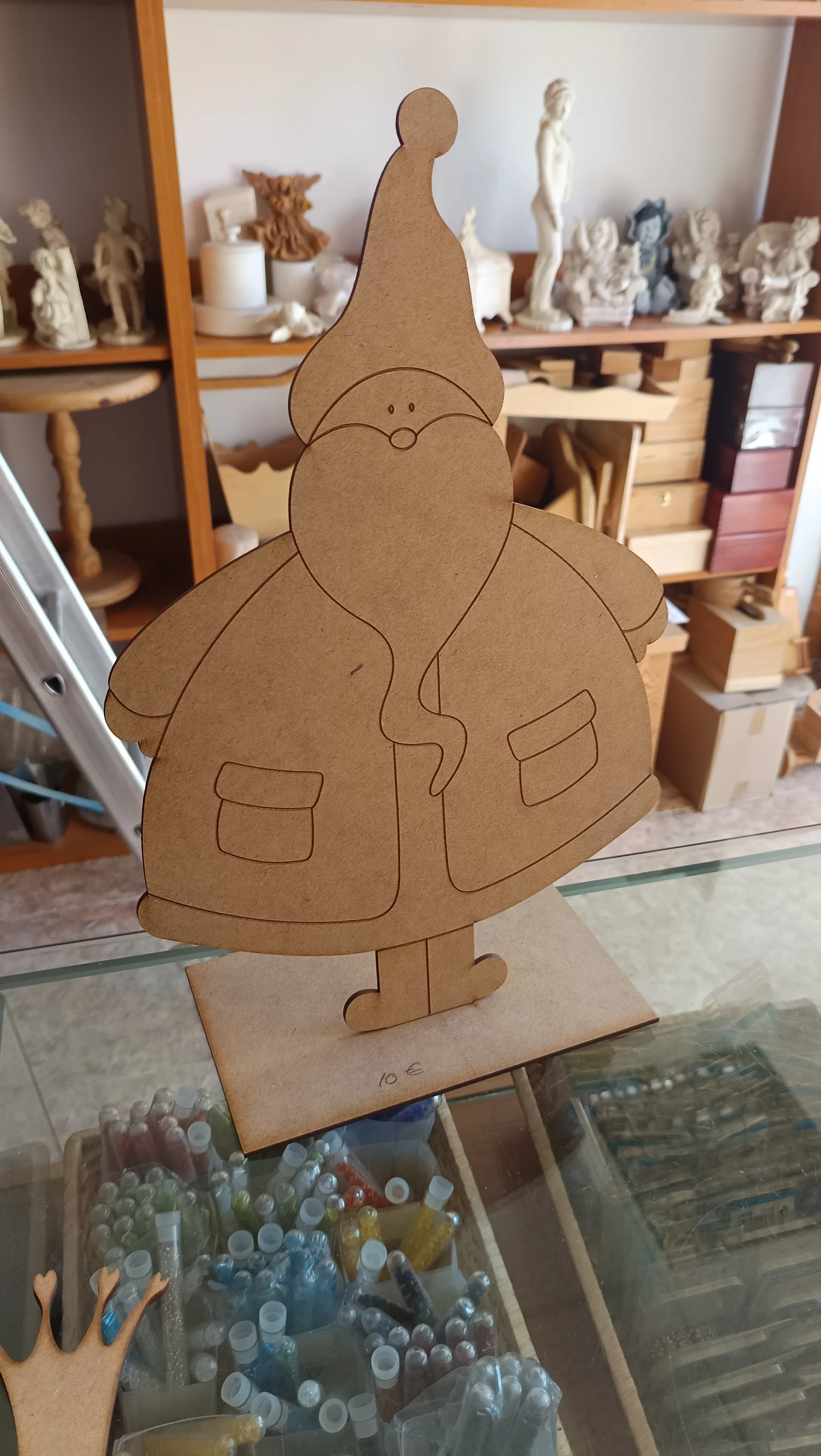 Papa noel dm madera 40cm