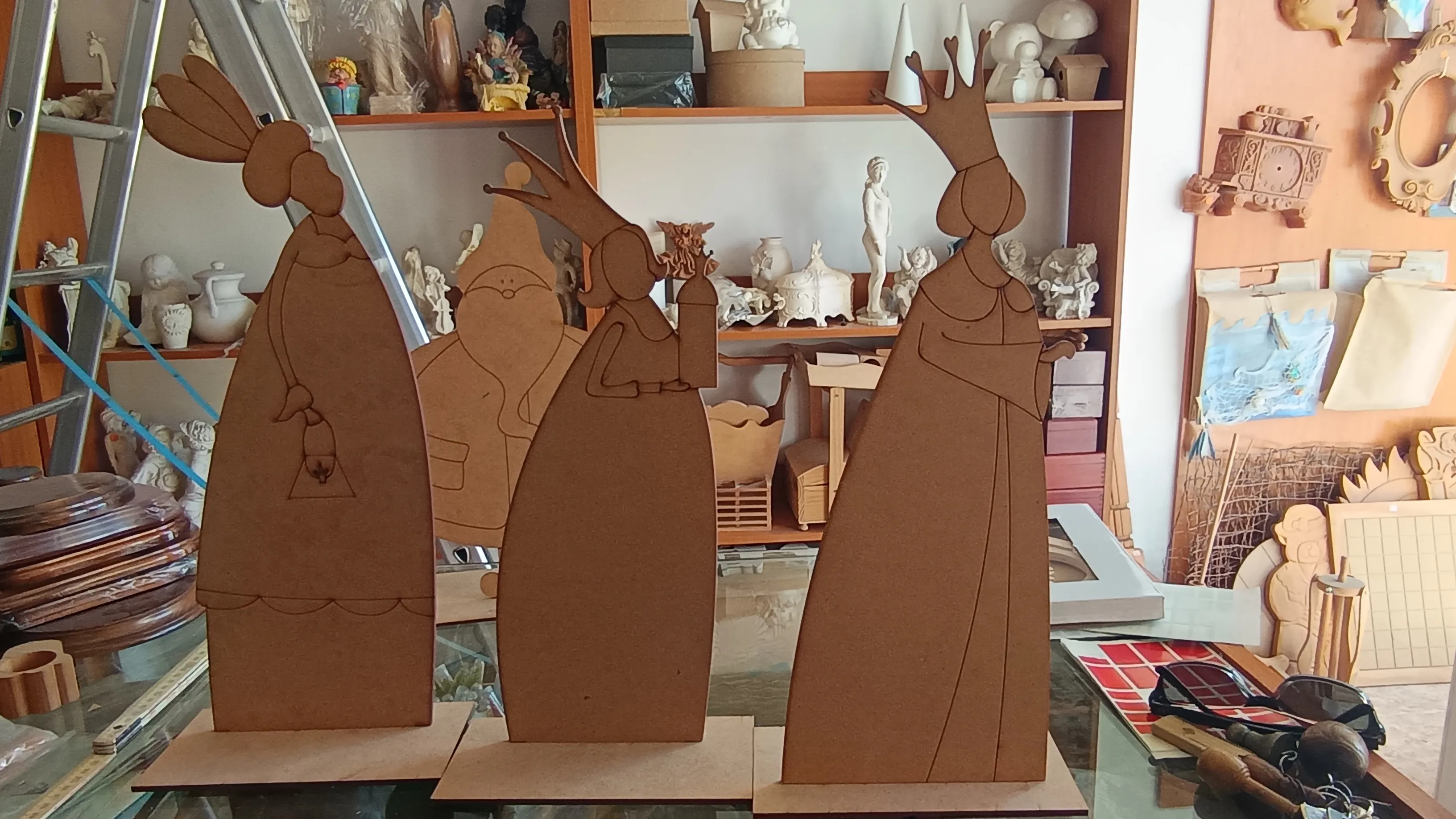 Reyes magos DM madera 46cm