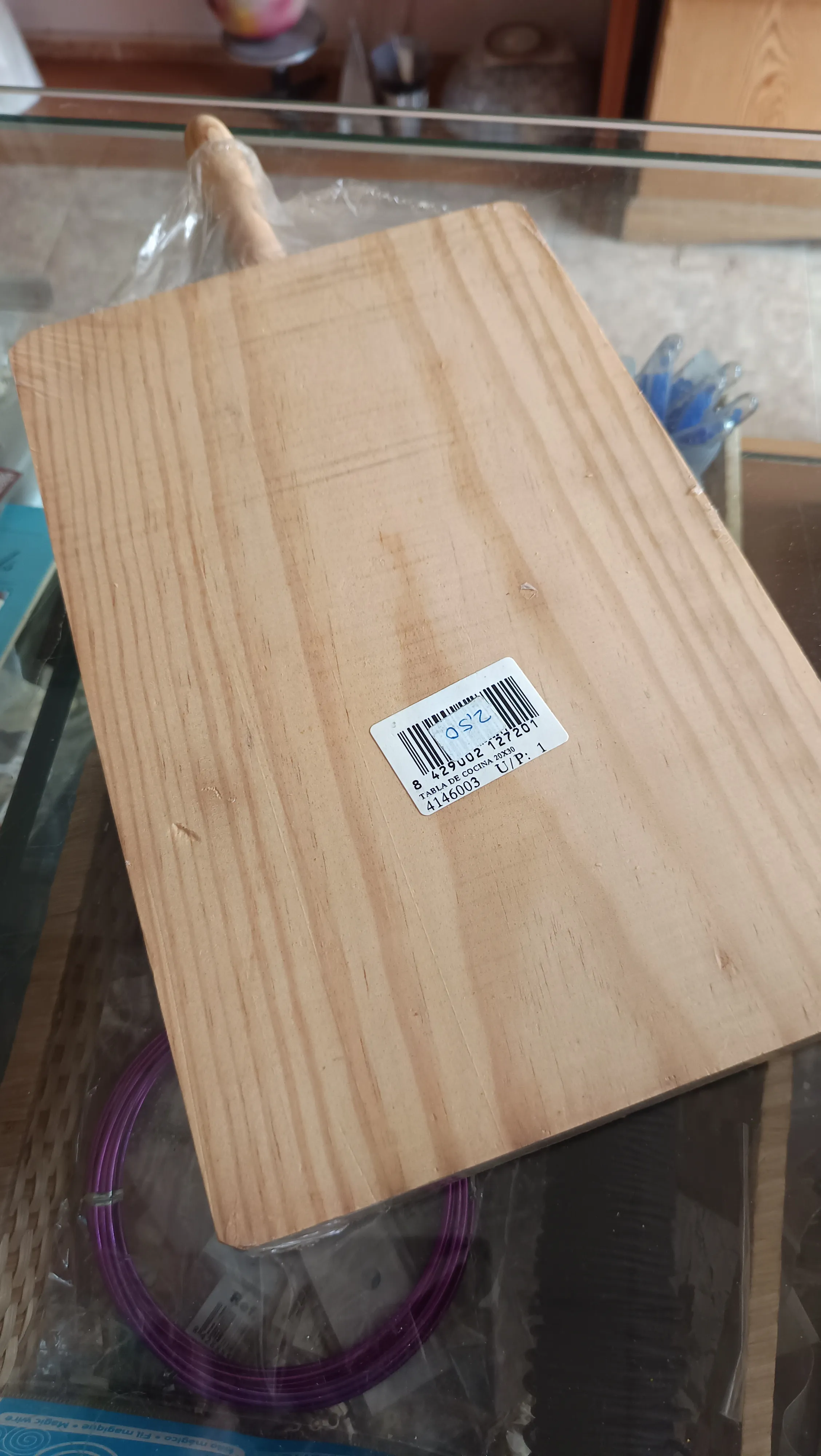 Tabla cocina con mango 19x30